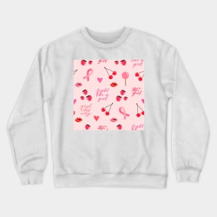 Good Vibes Pattern Crewneck Sweatshirt